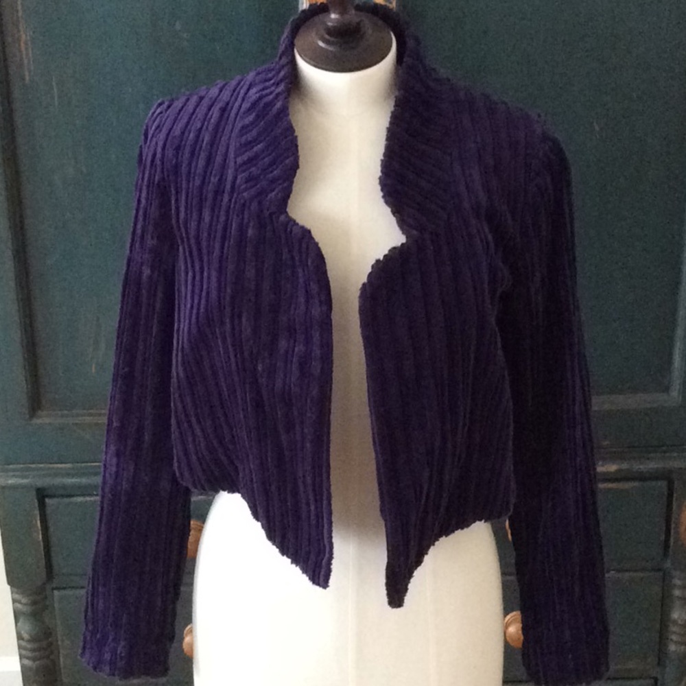 Anthropologie Cartonnier Navy Blue Cropped Jacket